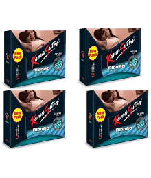 KamaSutra Desire Ribbed Condom (Set of 4, 12S)"