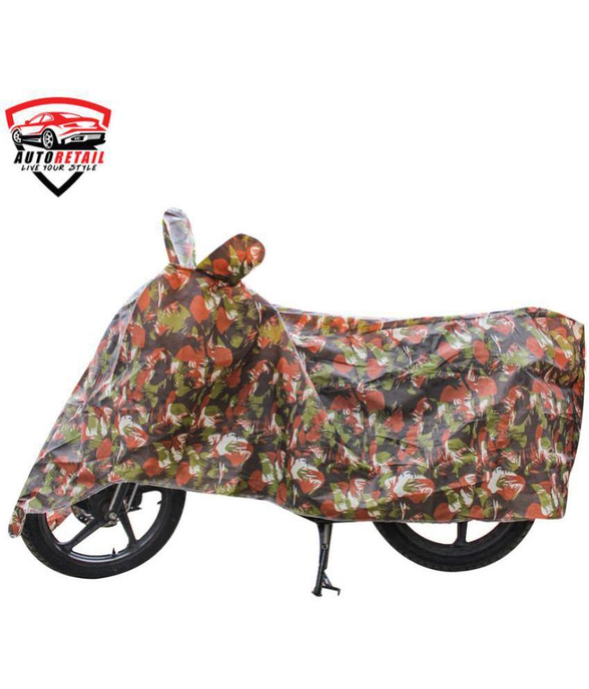     			AutoRetail - Jungle Dust Proof Two Wheeler Polyster Cover With (Mirror Pocket) for SR125 ( Pack of 1 )