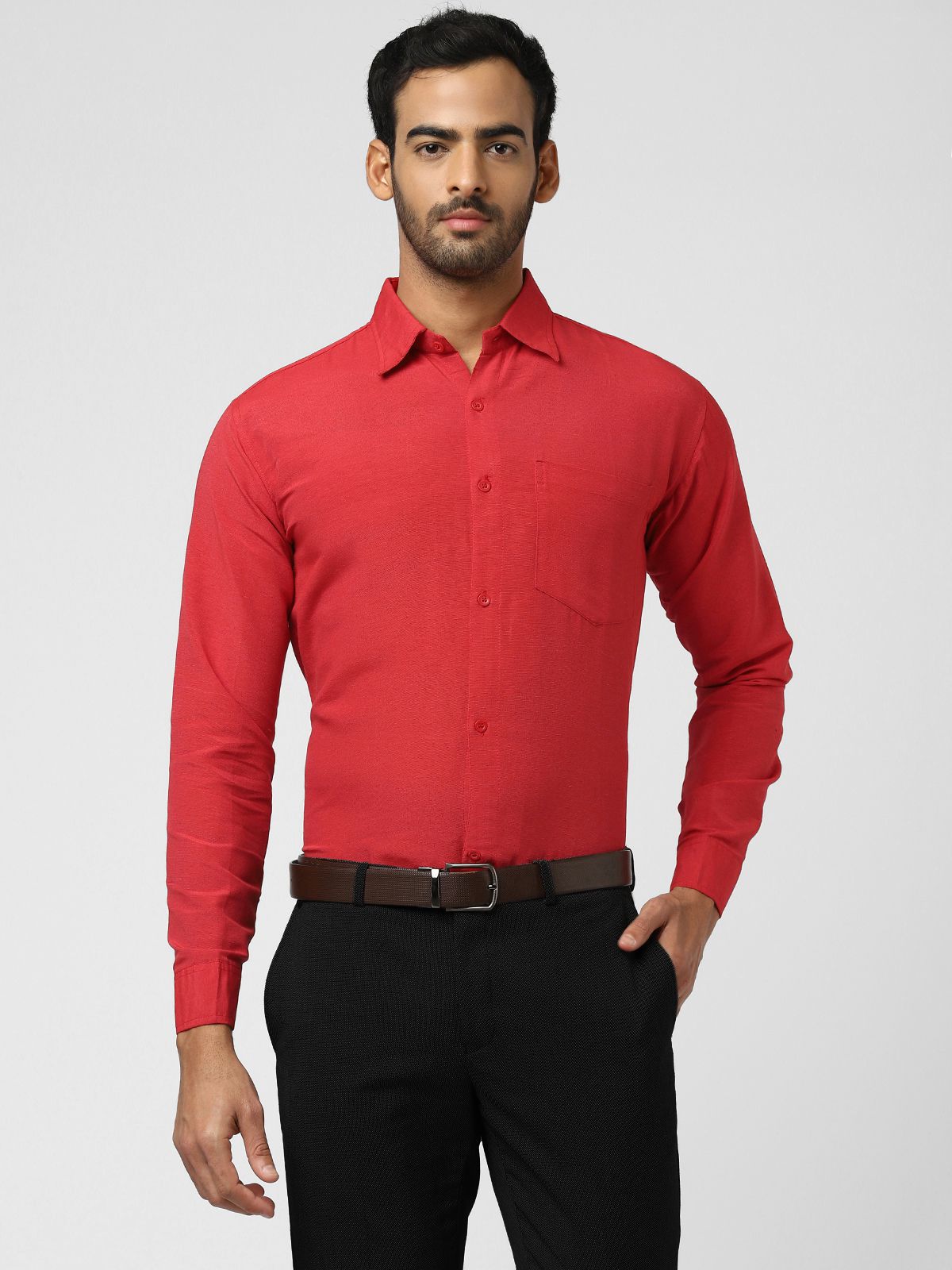     			DESHBANDHU DBK - Red Cotton Regular Fit Men's Casual Shirt (Pack of 1 )