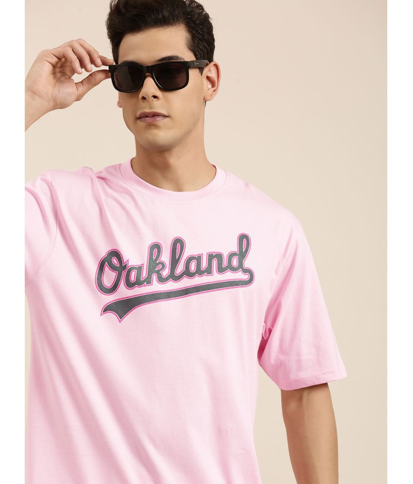     			Dillinger - Pink Cotton Oversized Fit Men's T-Shirt ( Pack of 1 )