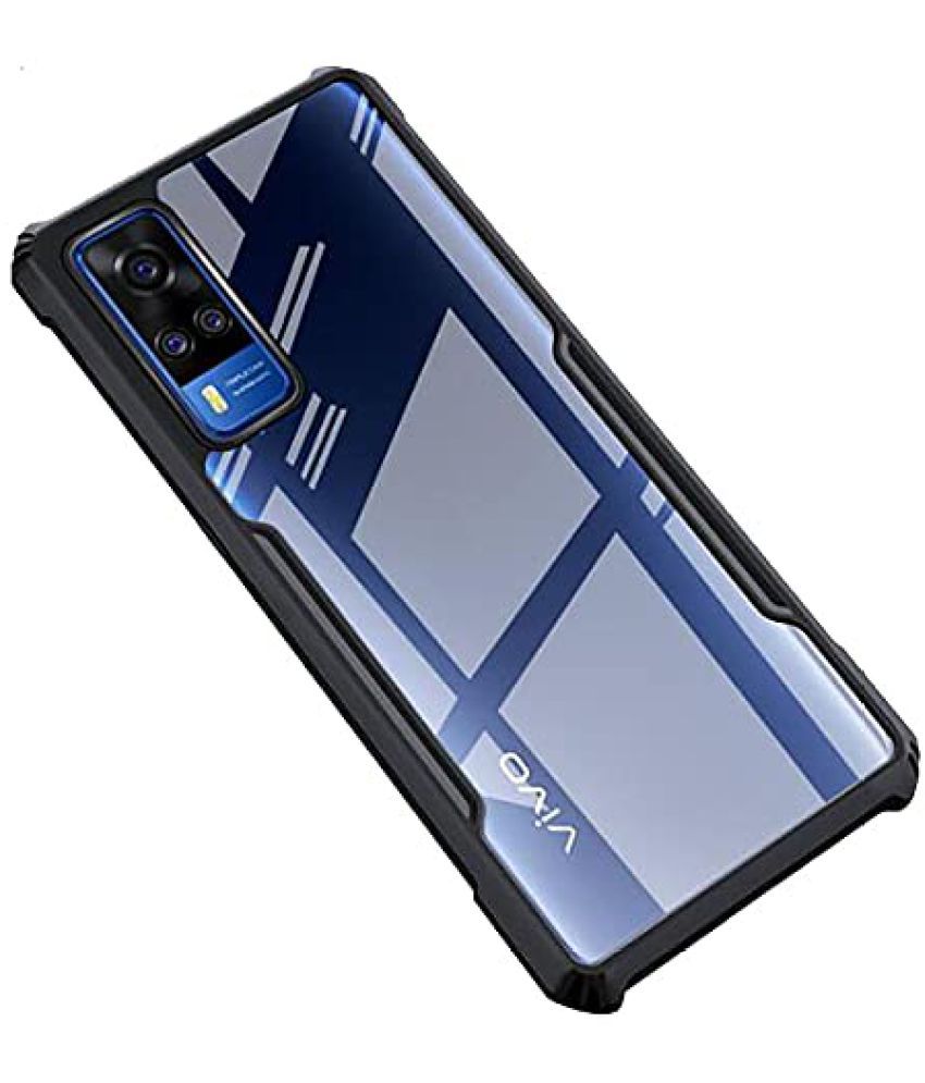     			Doyen Creations - Black Polycarbonate Defender Series Covers Compatible For Vivo Y31 ( Pack of 1 )