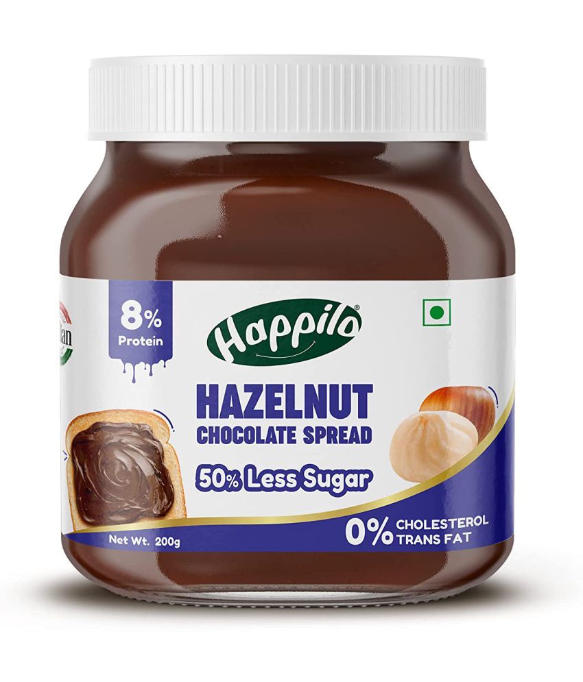 Happilo Chocolate Hazelnut Spread 200g, Low Carb Chocolate Dessert