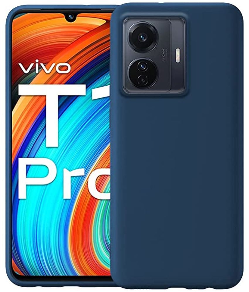     			Doyen Creations - Blue Silicon Silicon Soft cases Compatible For Vivo T1 Pro 5g ( Pack of 1 )