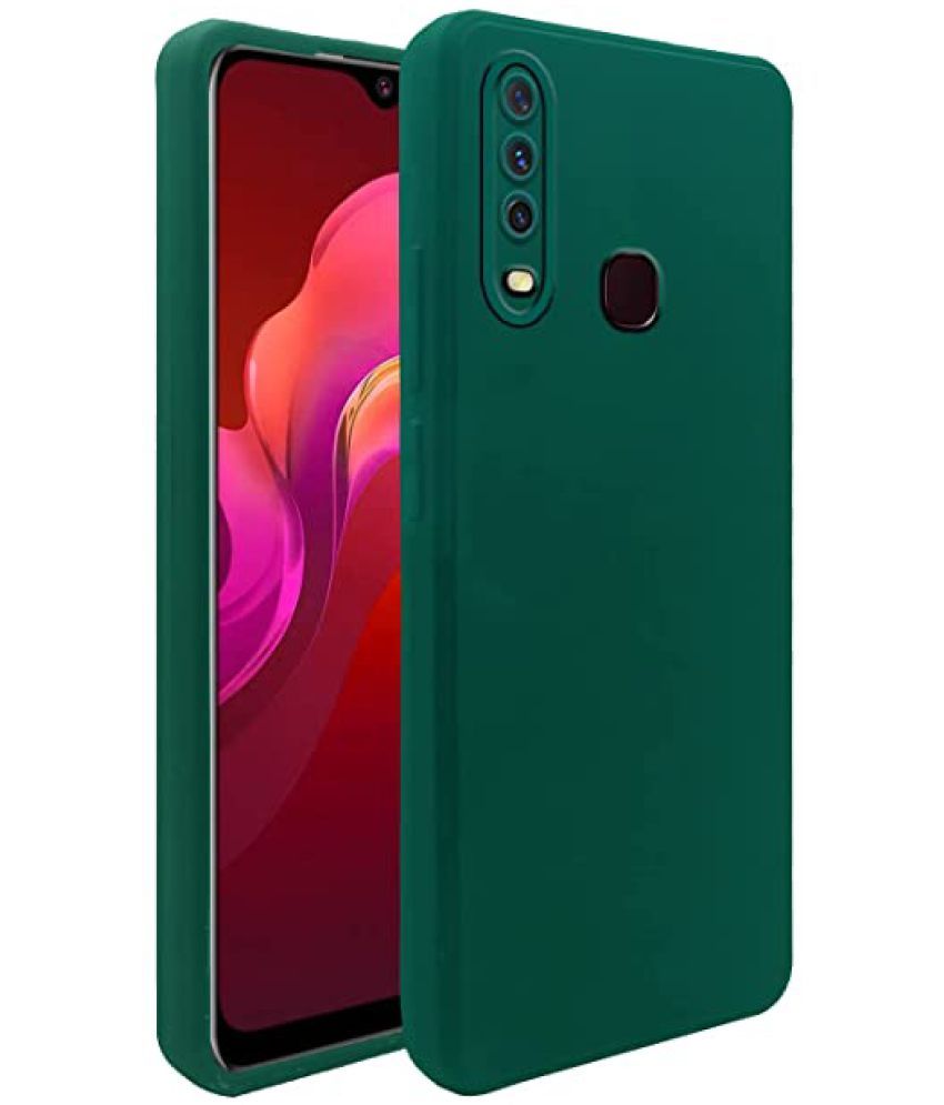     			Doyen Creations - Green Silicon Silicon Soft cases Compatible For Vivo Y19 ( Pack of 1 )