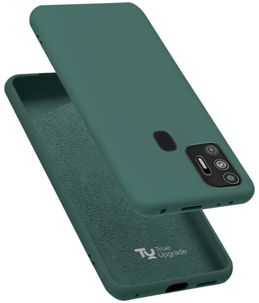     			KOVADO - Green Cloth Plain Cases Compatible For Tecno Spark 7 ( Pack of 1 )