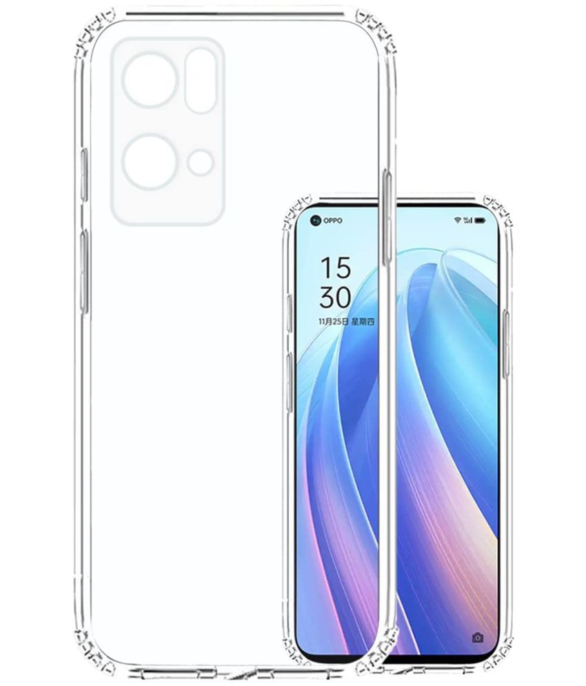     			Kosher Traders - Transparent Silicon Plain Cases Compatible For Oppo Reno 7 Pro 5g ( Pack of 1 )