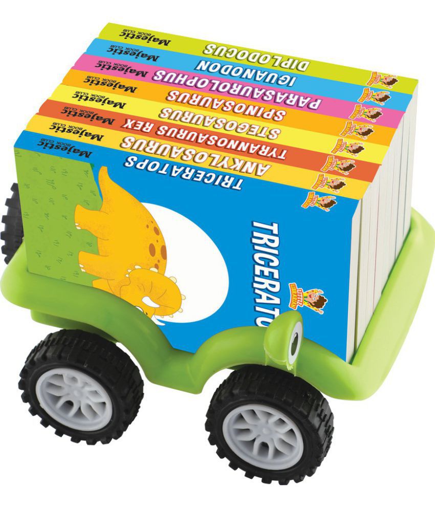     			MY FIRST LIBRARY OF DINOSAUR -SET OF 8 BOOKS WITH CAR ,PICTURE BOOKS FOR KIDS