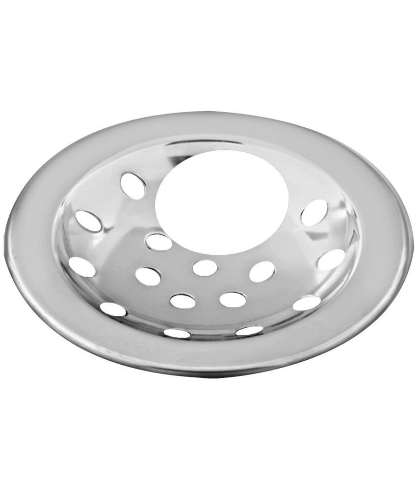     			Sanjay Chilly Pisto Stainless Steel 304 Grade Chrome Finished Floor Drain Grating with Hole 4"x4" Inches
