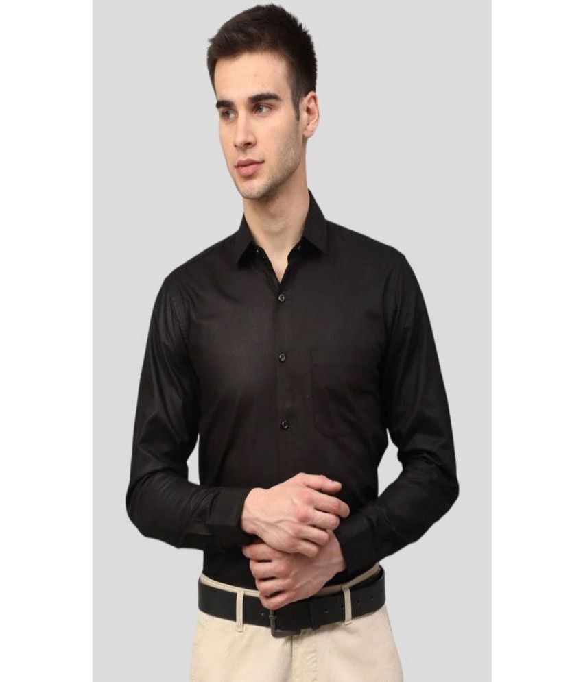    			ABUHUB - Black Cotton Regular Fit Men's Formal Shirt ( Pack of 1 )