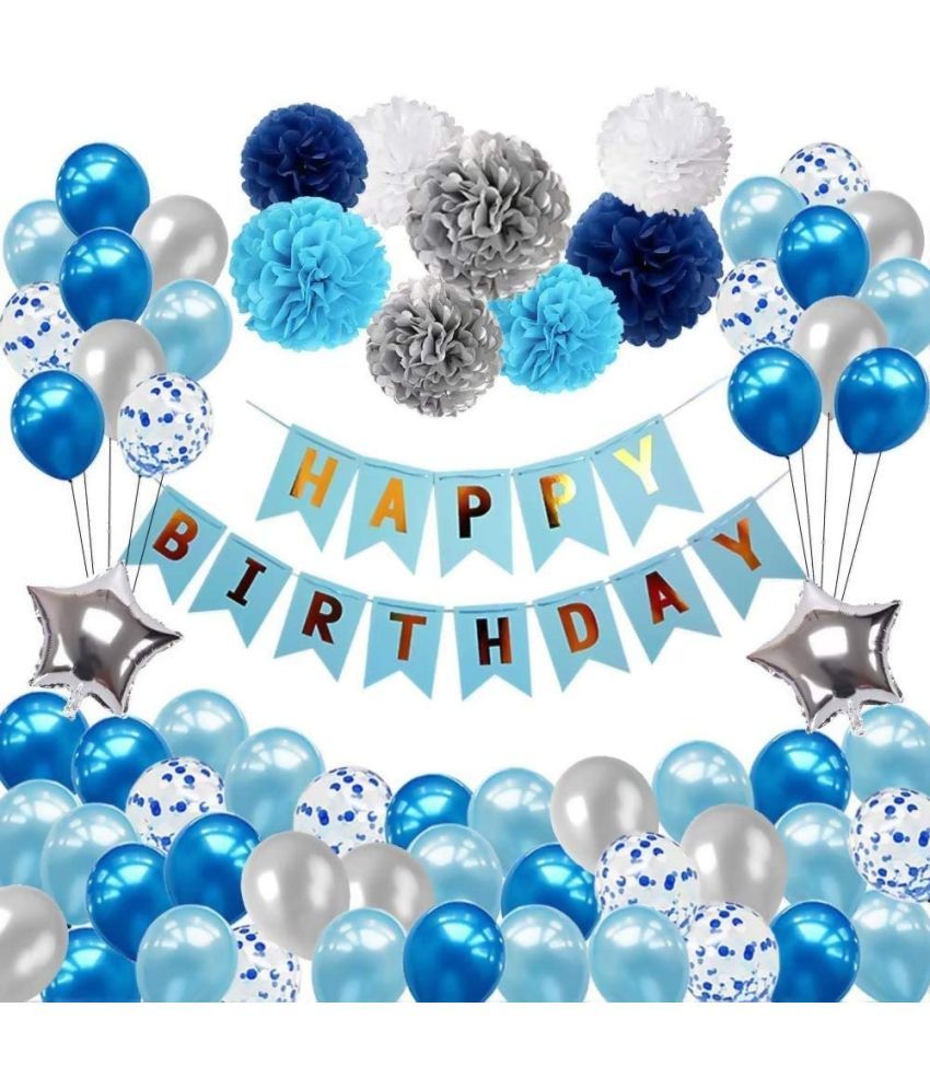 CuteSo Happy Birthday Decoration Items Kit Combo Set 1st 2nd 3rd