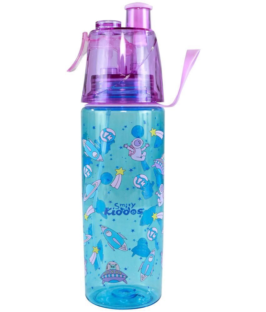 Smily kiddos Sports water bottle space theme light blue
