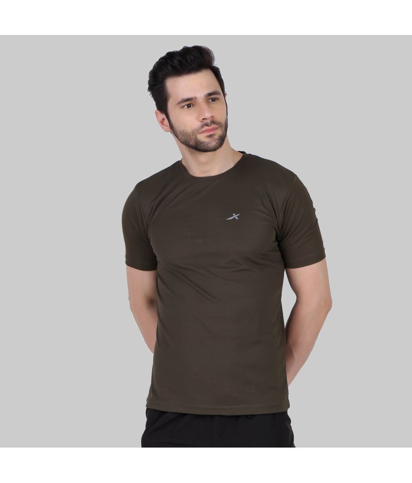     			Vector X - Olive Green Polyester Regular Fit Men's Sports T-Shirt ( Pack of 1 )