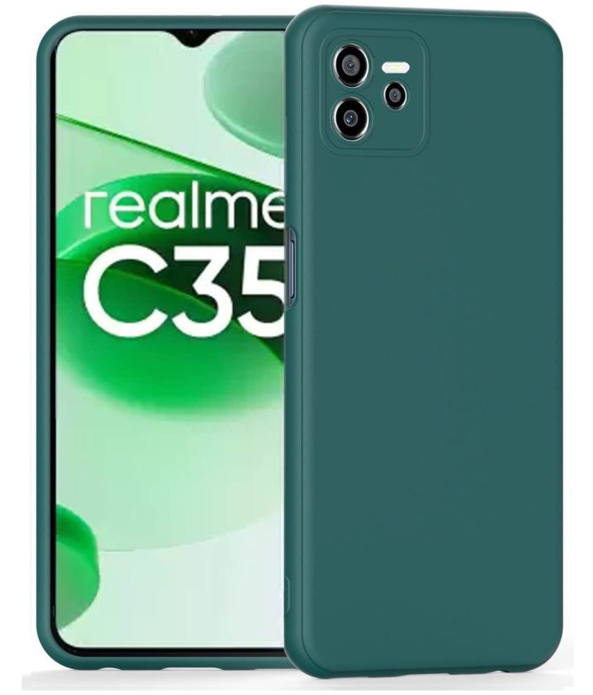     			JMA - Green Rubber Hybrid Covers Compatible For Realme C35 ( Pack of 1 )
