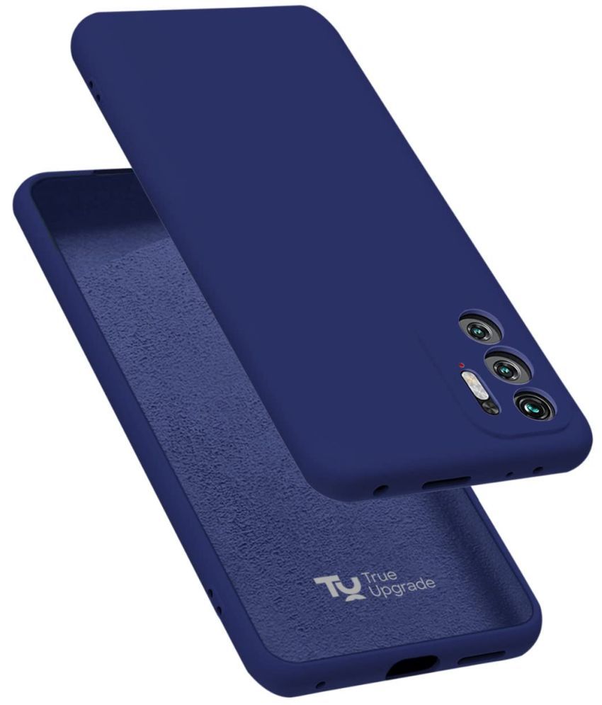     			Megha Star - Blue Silicon Plain Cases Compatible For Redmi Note 10T ( Pack of 1 )