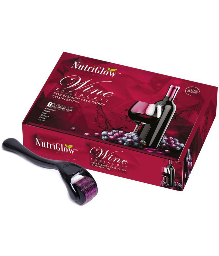     			Nutriglow Wine Facial Kit 260gm With Jade roller For All Skin Type (Pack of 2)