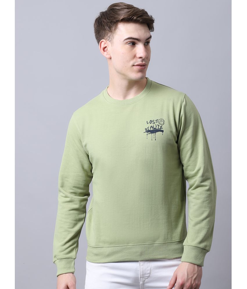 OBAAN - Green Fleece Regular Fit Men's Sweatshirt ( Pack of 1 )