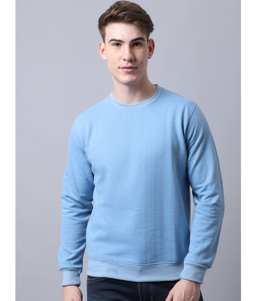     			OBAAN - Light Blue Fleece Regular Fit Men's Sweatshirt ( Pack of 1 )