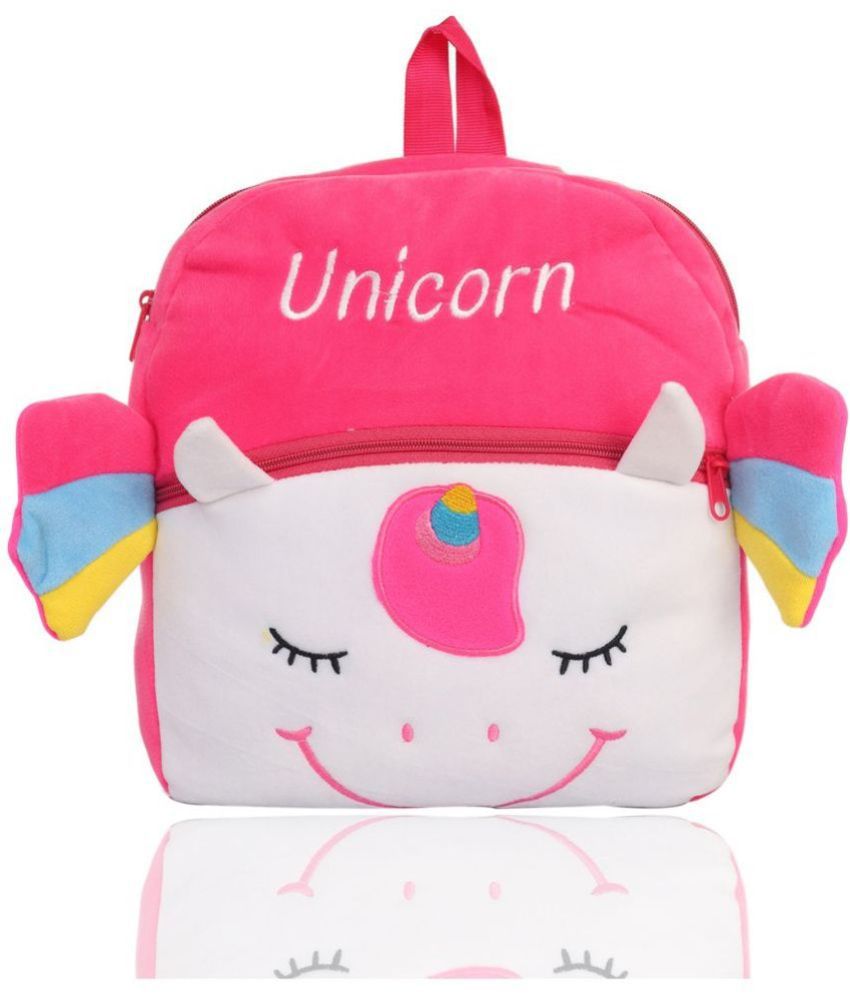     			SAKWOODS - Pink Fabric Backpack For Kids