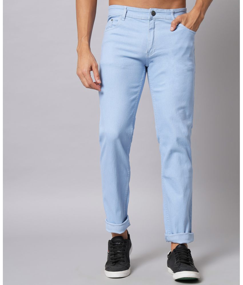     			Studio Nexx - Light Blue Cotton Blend Regular Fit Men's Jeans ( Pack of 1 )