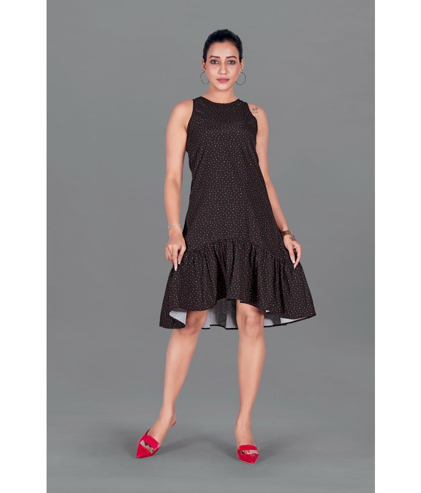     			Fashion Dream - Black Polyester Blend Women's Asymmetric Dress ( Pack of 1 )