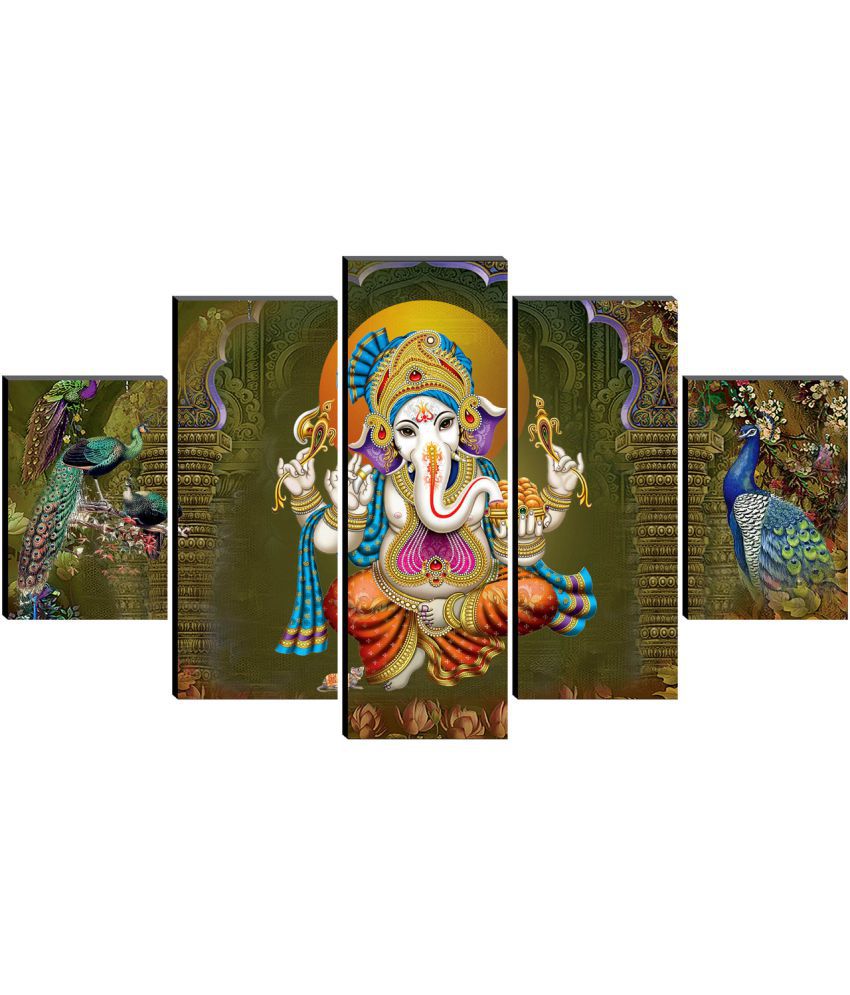     			Saf Lord Ganesh Ji Religious Wall Hanging Framed Painting