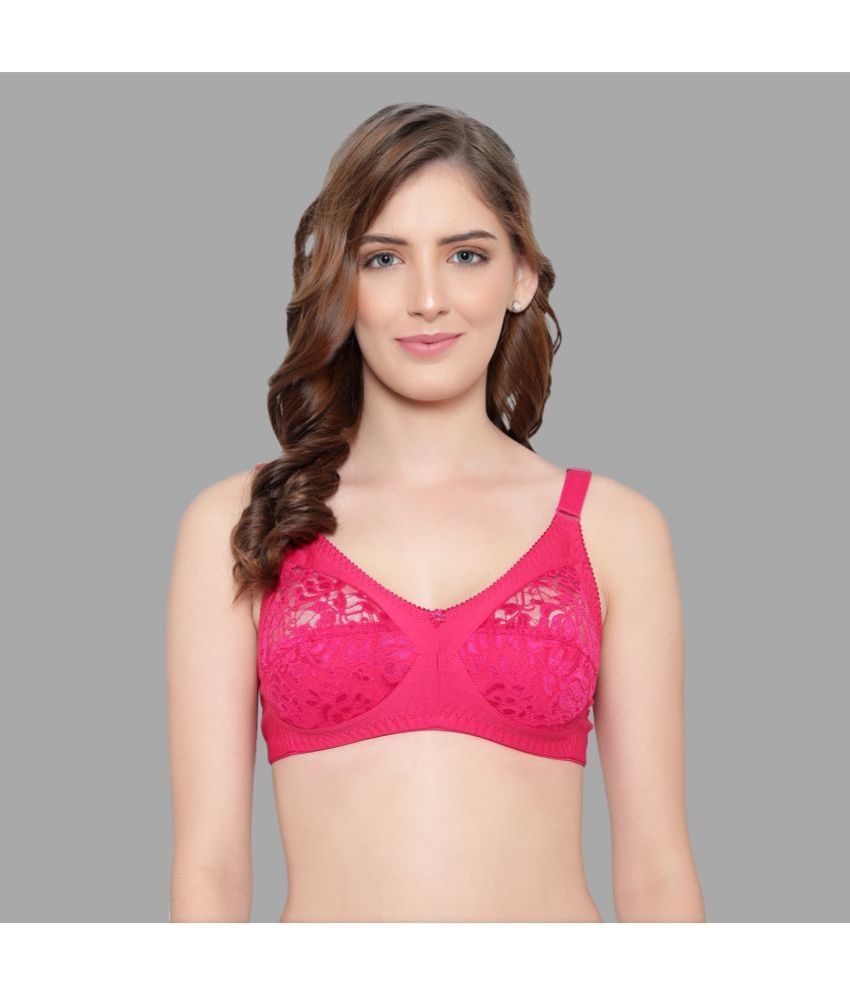     			KYODO Pack of 1 Cotton Blend Non Padded Women's Everyday Bra ( Magenta )