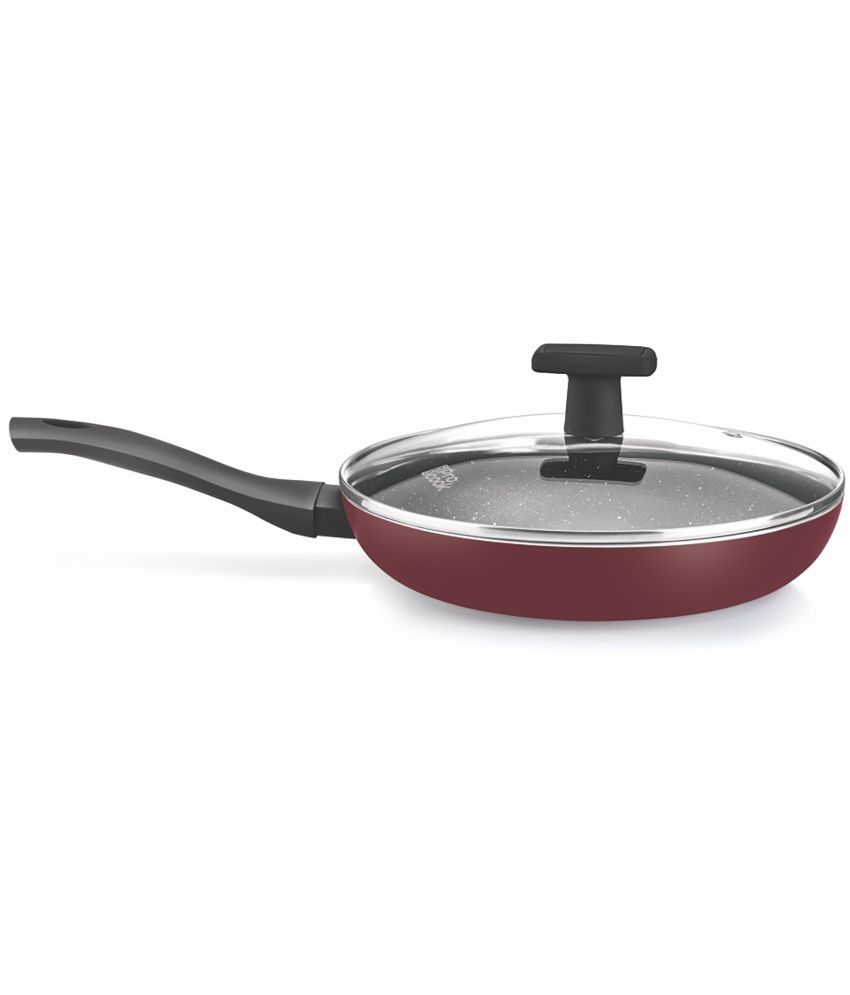     			Milton Pro Cook Granito Induction Fry Pan with Lid, 22 cm, Burgundy