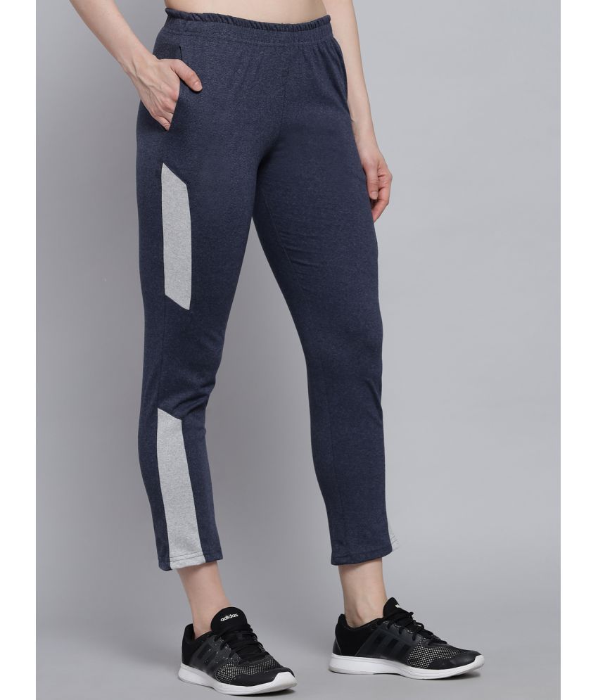 Q-rious - Navy Blue Cotton Blend Women's Outdoor & Adventure Trackpants ( Pack of 1 )