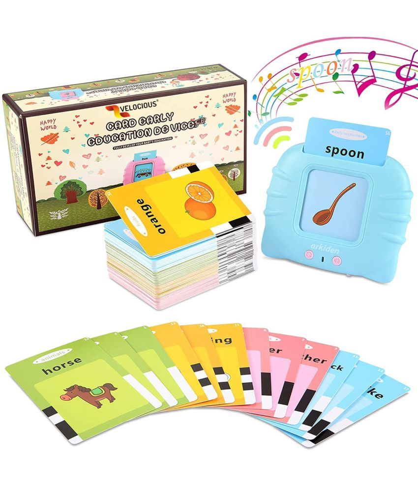 Vvoraa Usa Talking Flash Cards For Early Educational Learning Toy |  Electronic English Words Reading Flashcards Toy For Kids | Best Gift For  Baby & Toddler - 112 Pcs Card (Multicolor). -