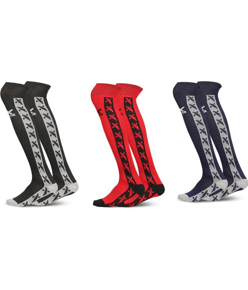     			Flicker Stockings (Multicolor) - Knee Length, Unisex For Football Players