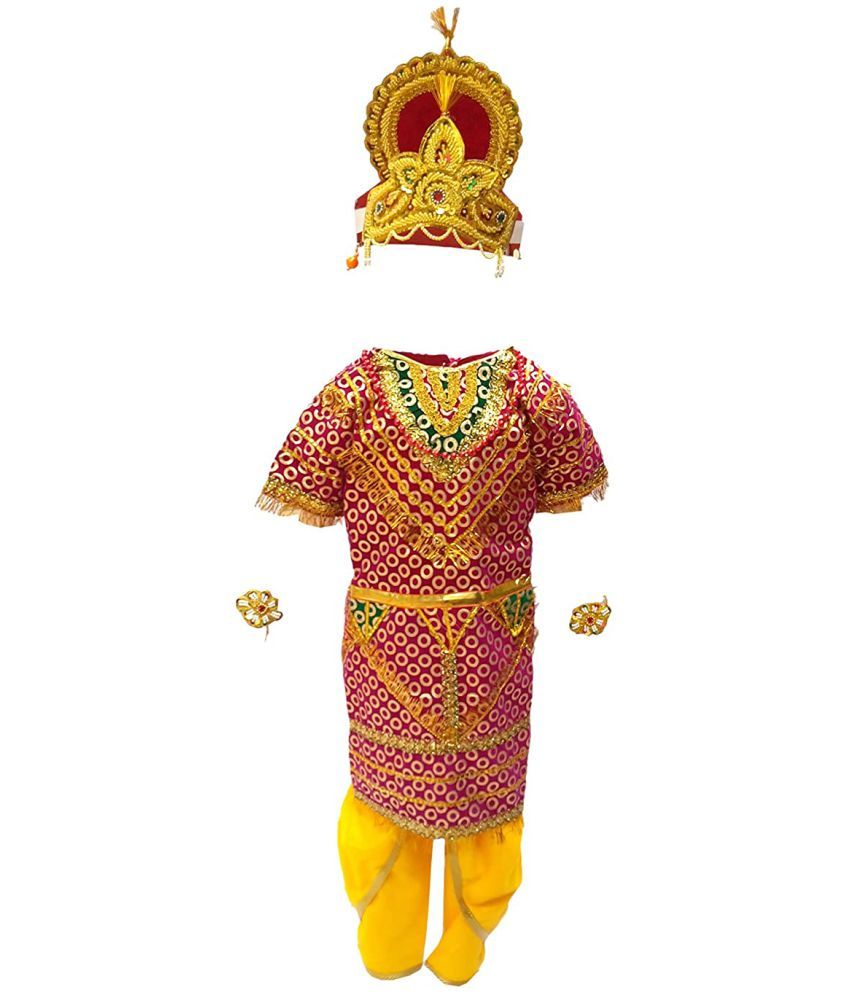 Kaku Fancy Dresses Meghnath Costume Of Ramleela Dussehra Mythological Character Orange For 6880