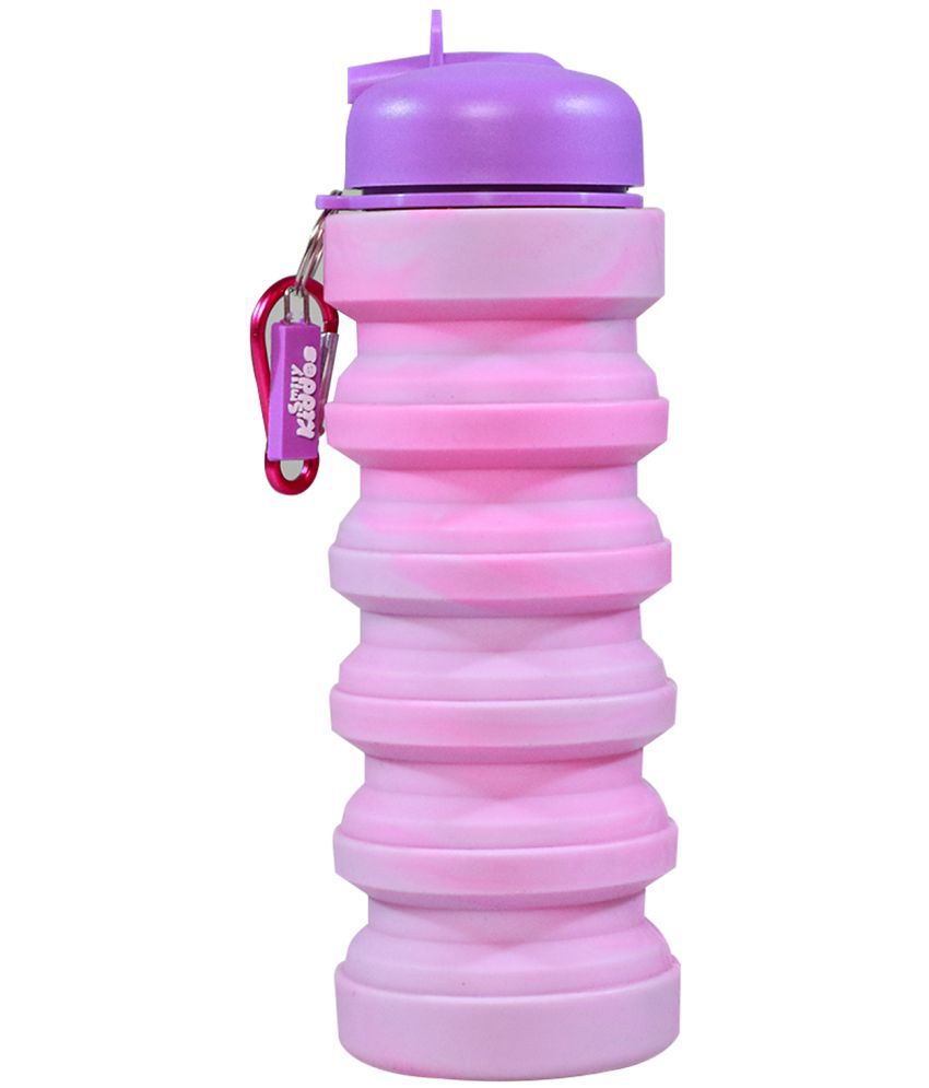 Smily kiddos silicone Purple and Pink Water Bottle