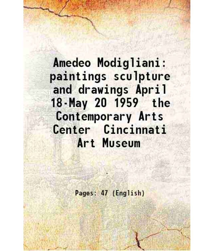     			Amedeo Modigliani paintings, sculpture and drawings 1959 [Hardcover]