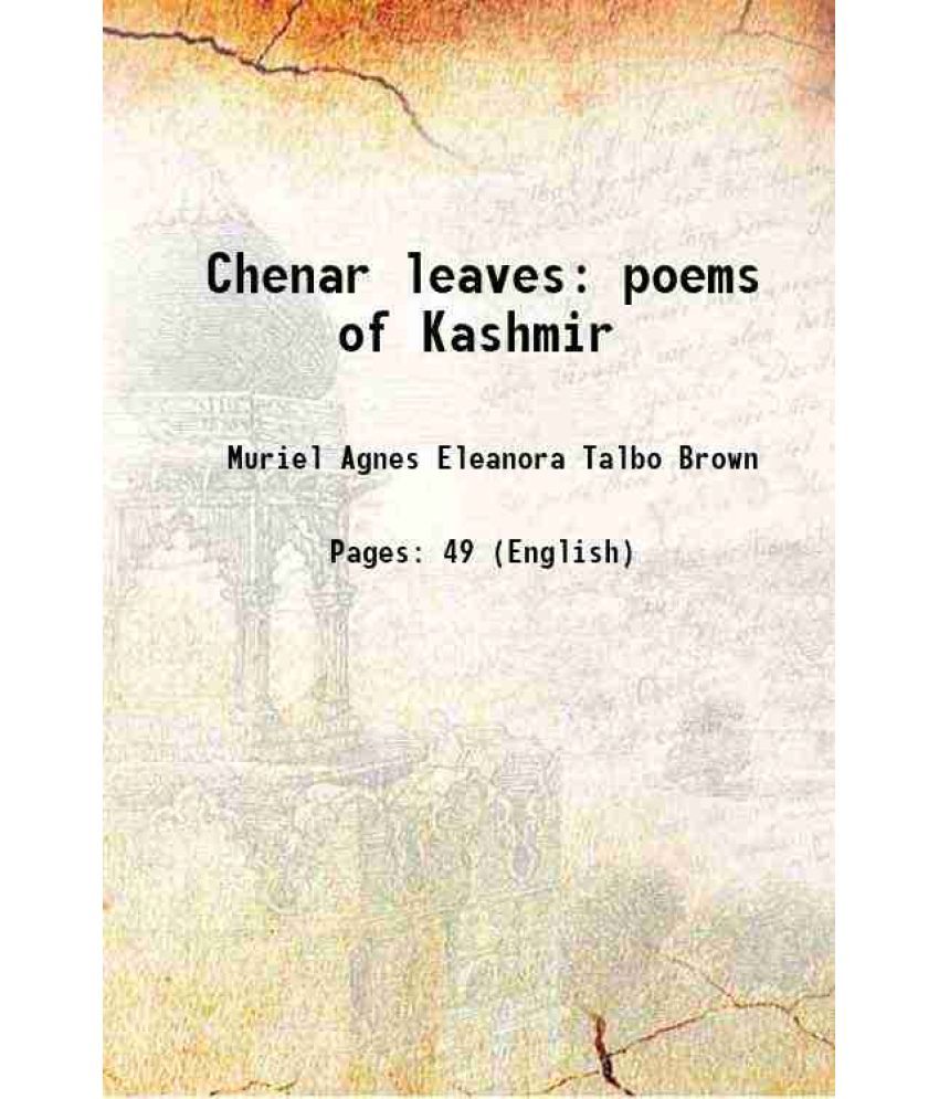     			Chenar leaves poems of Kashmir 1921 [Hardcover]