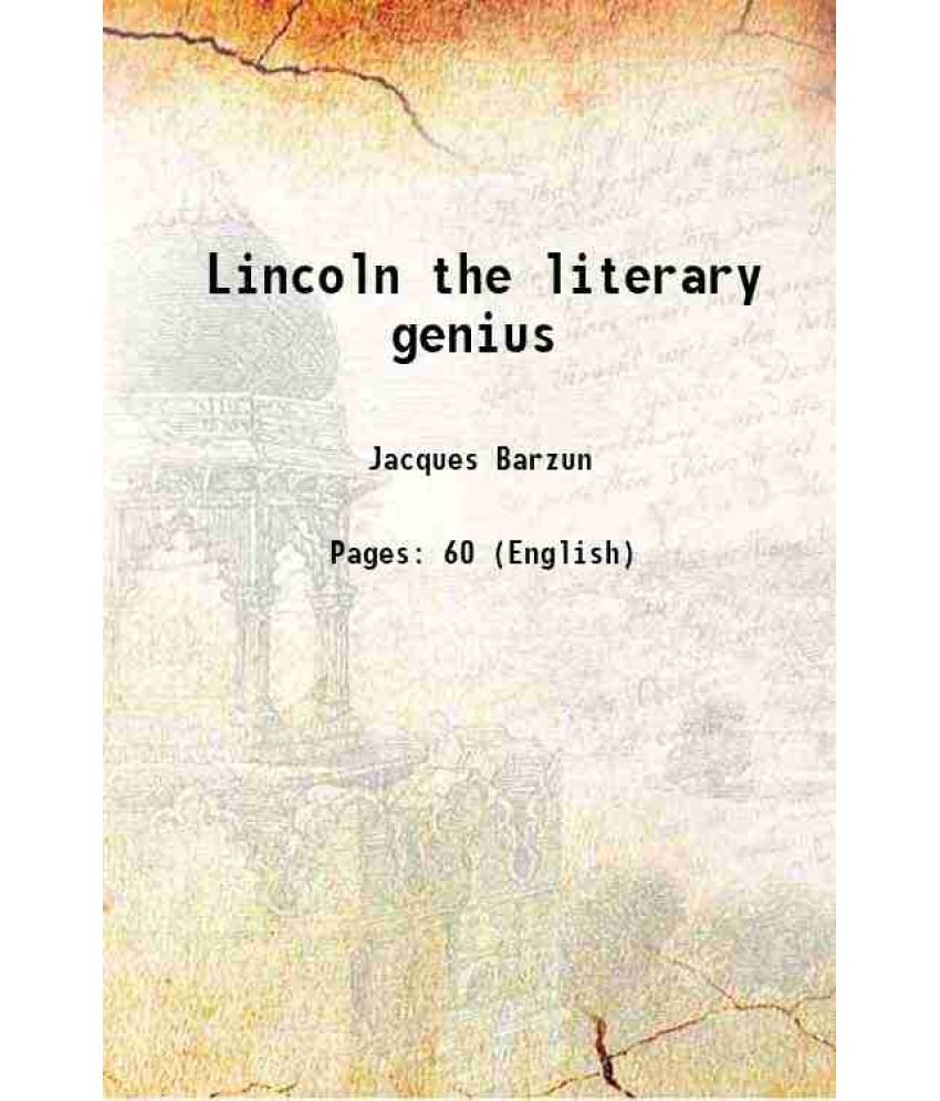     			Lincoln the literary genius 1960 [Hardcover]