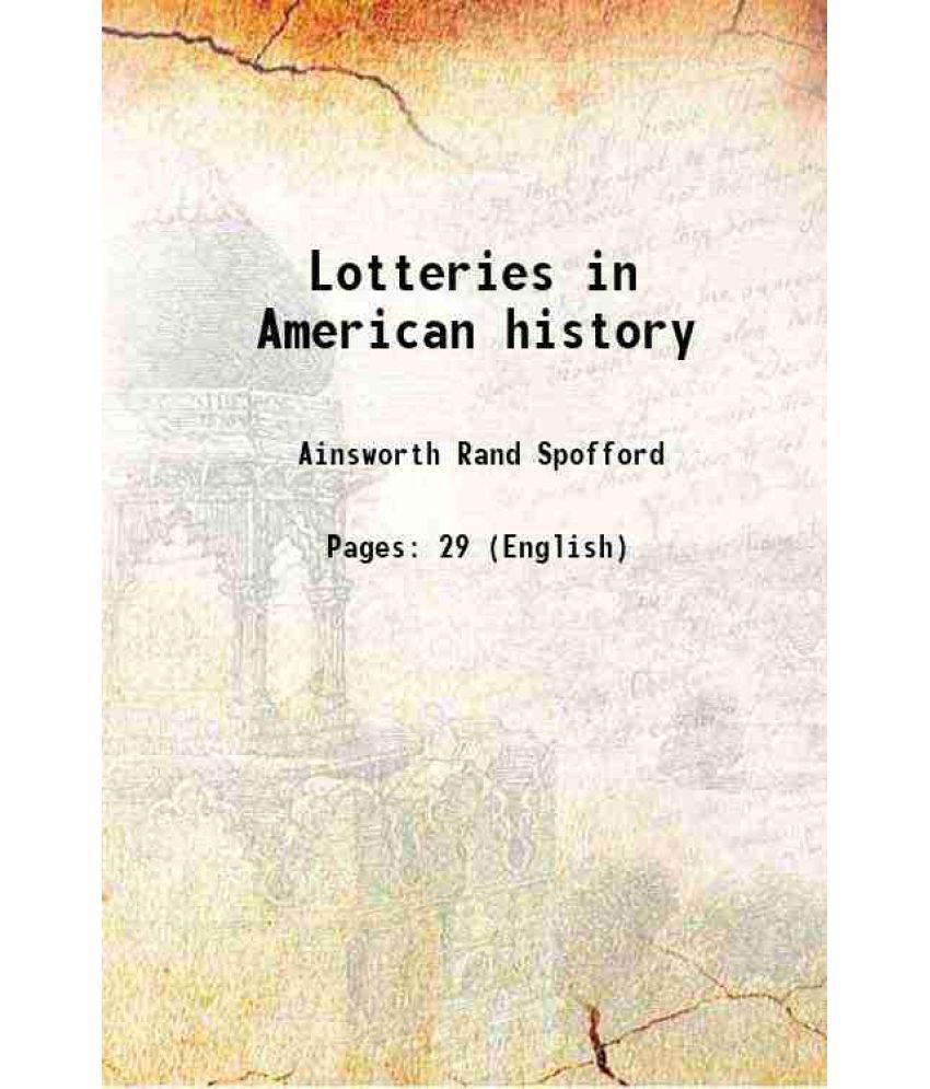     			Lotteries in American history 1893 [Hardcover]