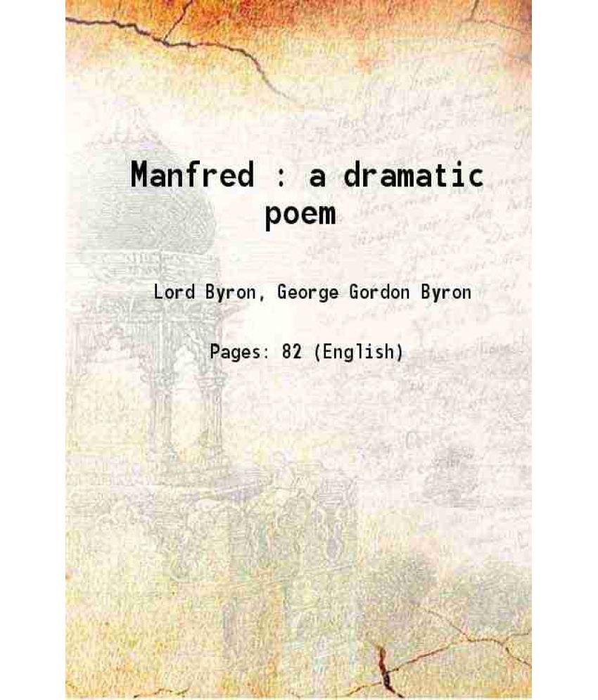     			Manfred : a dramatic poem 1817 [Hardcover]