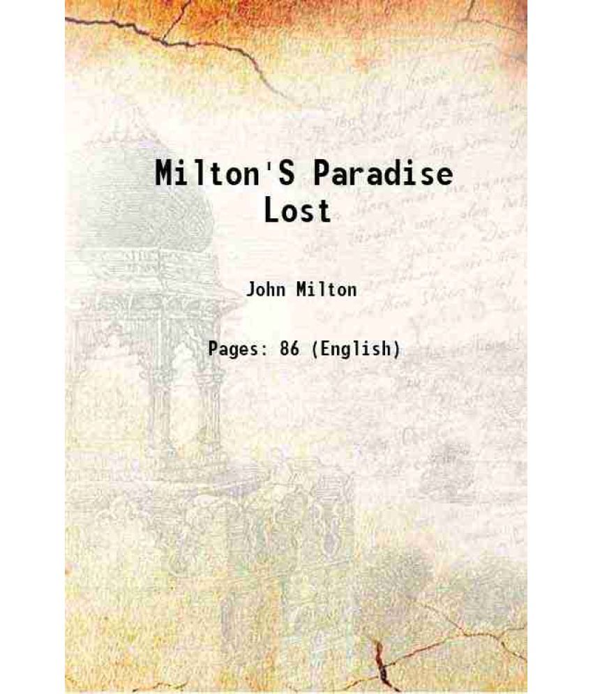     			Milton'S Paradise Lost Volume books-1, 2 1897 [Hardcover]