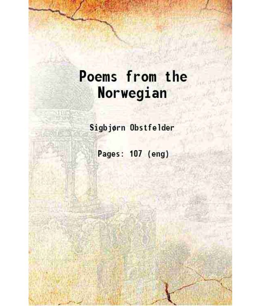     			Poems from the Norwegian 1920 [Hardcover]