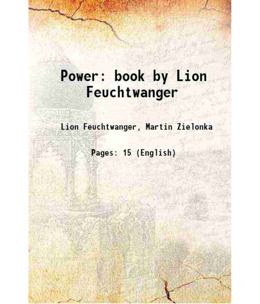     			Power book by Lion Feuchtwanger [Hardcover]