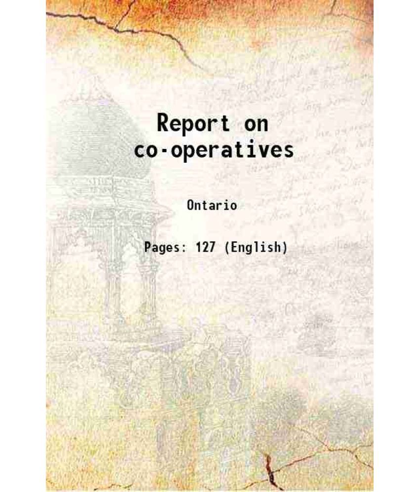     			Report on co-operatives 1971 [Hardcover]