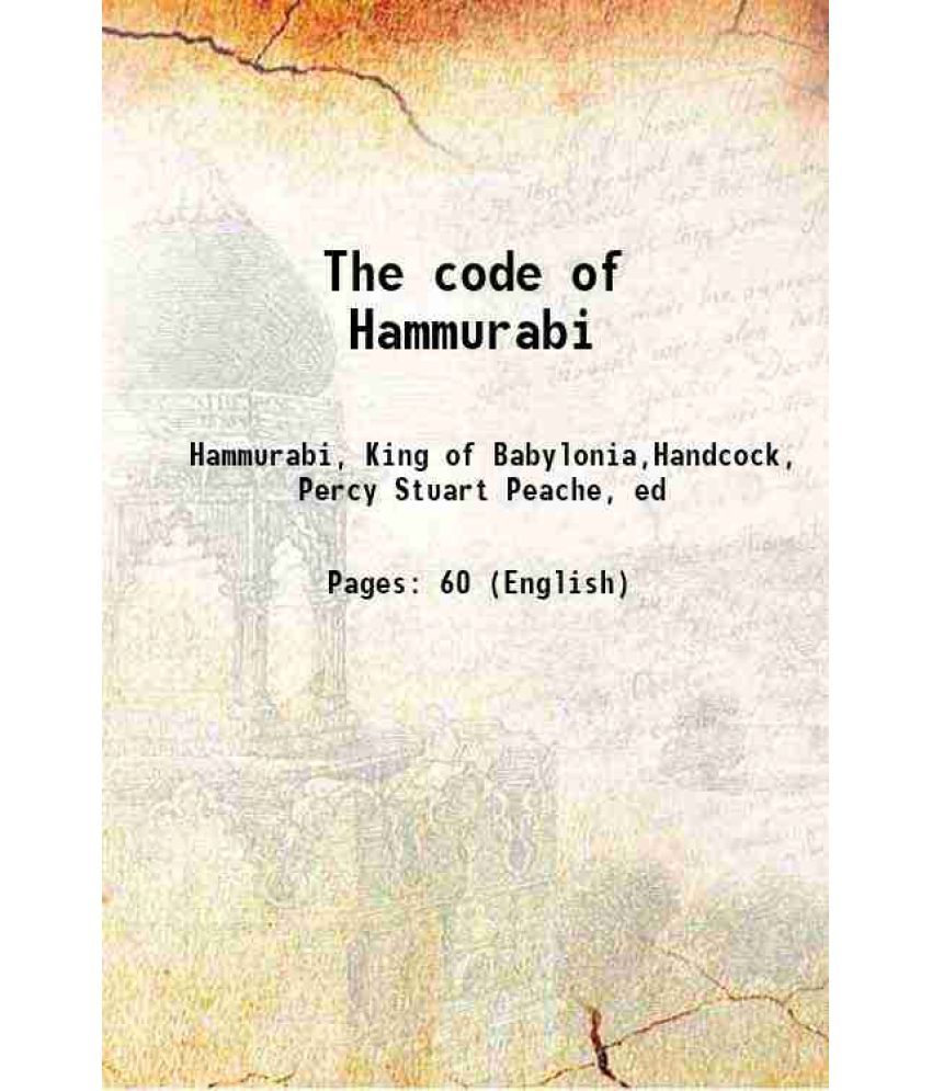     			The code of Hammurabi 1920 [Hardcover]