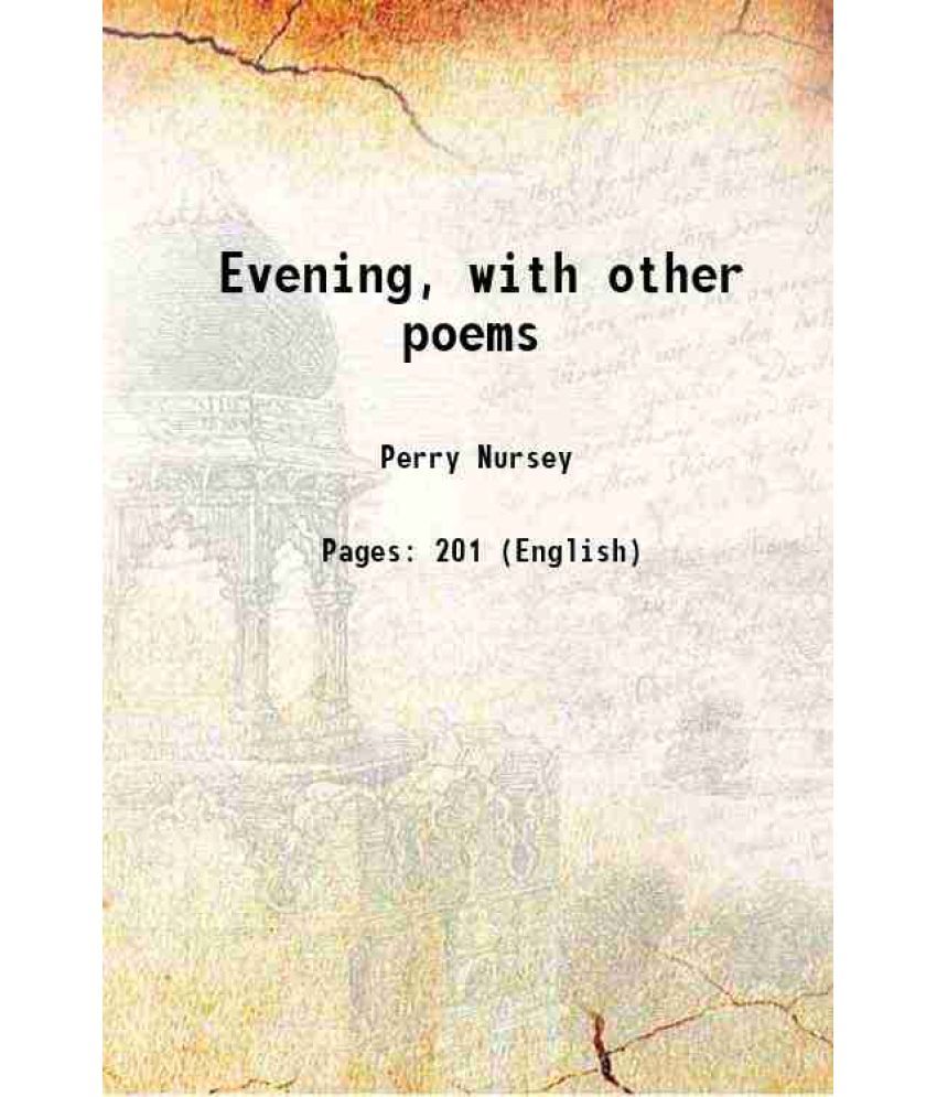     			Evening, with other poems 1829 [Hardcover]