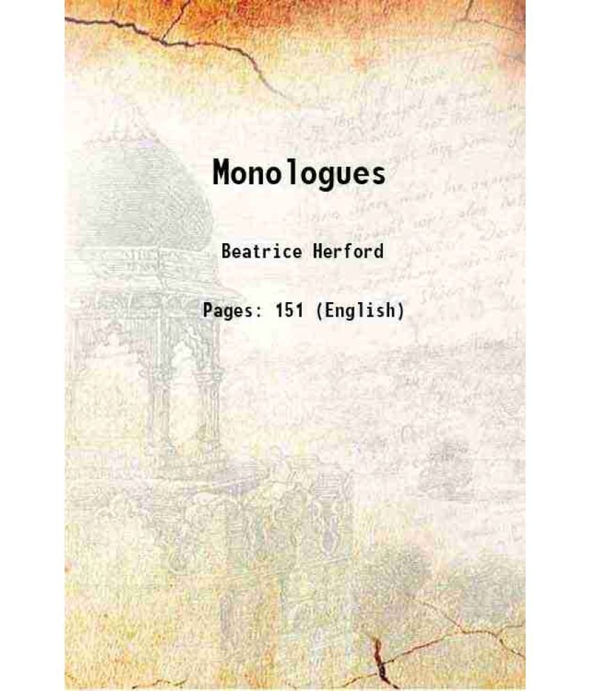     			Monologues 1908 [Hardcover]