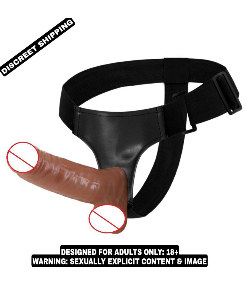 Naughty World 7 Inch Chocolate Strap On Artificial Solid Penis Dildo With Belt Sex Toy For Women