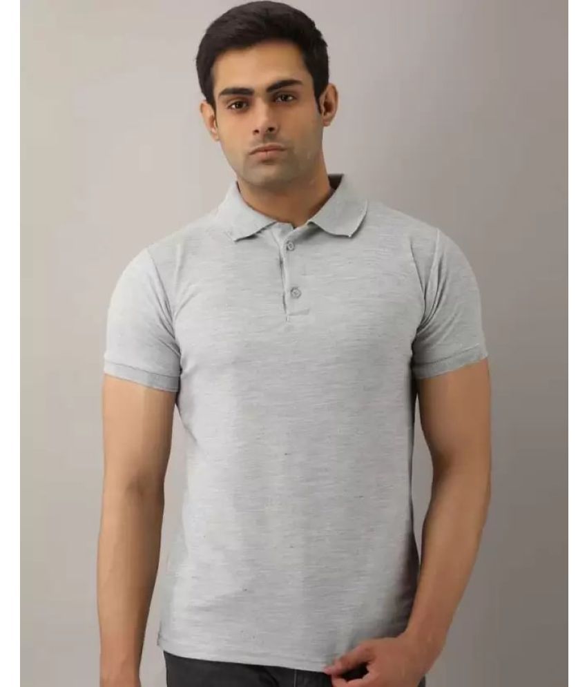    			SKYRISE - Grey Cotton Blend Slim Fit Men's Polo T Shirt ( Pack of 1 )