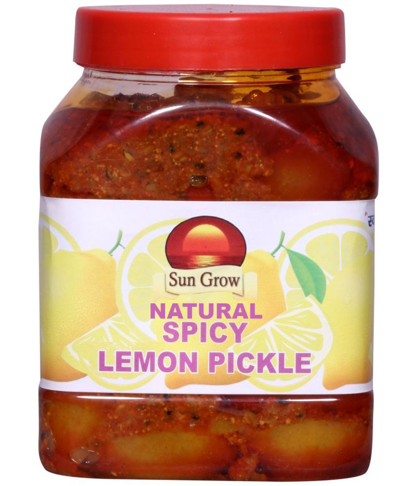     			Sun Grow Homemade Natural Organic Spicy Lemon Pickle | Nimbu Ka Achar Pickle 1 kg