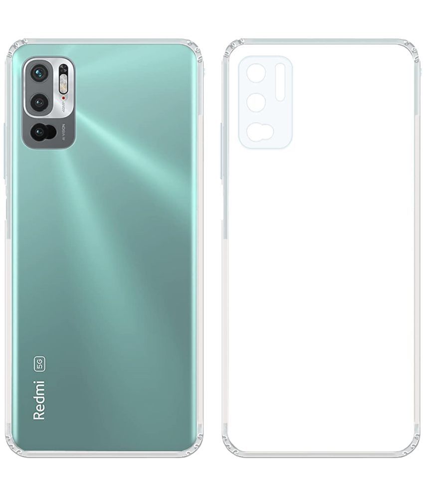     			ZAMN - Transparent Silicon Silicon Soft cases Compatible For Redmi Note 10T 5G ( Pack of 1 )