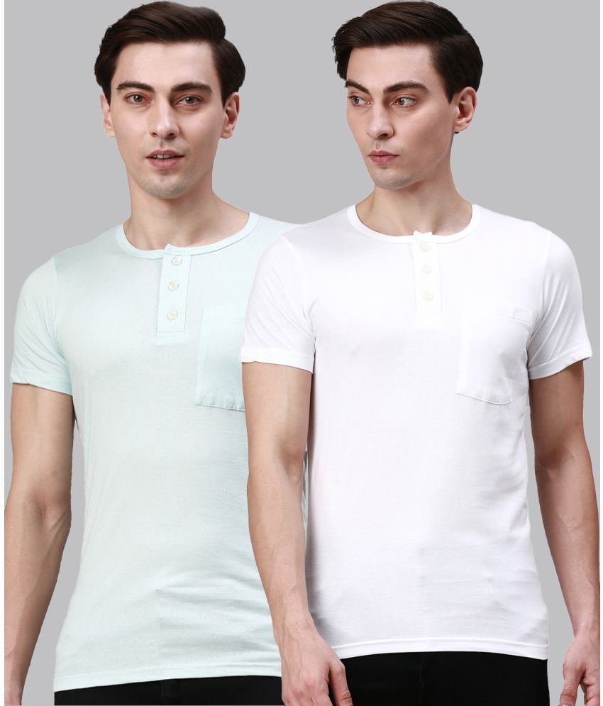     			Lux Cozi - Multicolor Cotton Regular Fit Men's T-Shirt ( Pack of 2 )