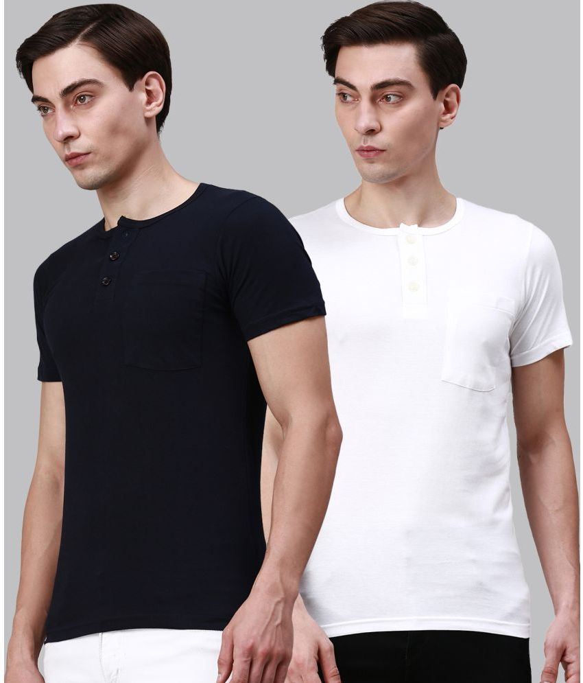     			Lux Cozi - Multicolor Cotton Regular Fit Men's T-Shirt ( Pack of 2 )